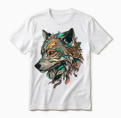 Wolf Skull Unisex T-Shirt - White