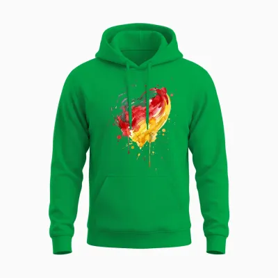 Deutschland Herz Mit Der Deutschen Flagge Germany Unisex Hoodie - Irish Green
