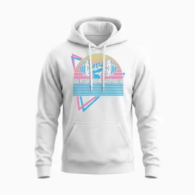 Personal Trainer Retro Unisex Hoodie - White