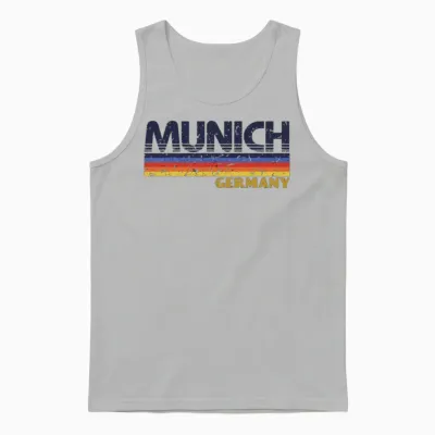 Munich Germany Retro Style Unisex Tank Top - Ash