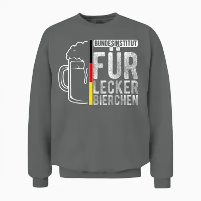 Bundesinstitut Für Lecker Bierchen Bierkrug Grafik Unisex Sweatshirt - Graphite Heather