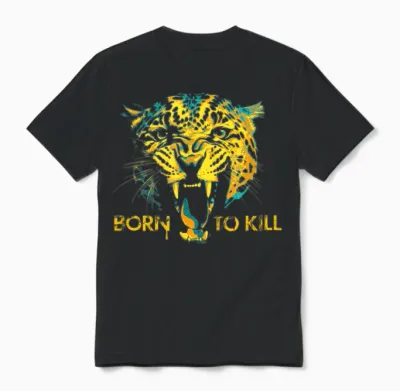 Social Distortion Officielle Born to Kill Leopard Unisex T-Shirt - Black