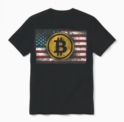 Bitcoin Crypto Usa American Unisex T-Shirt - Black
