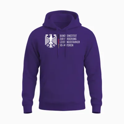 Bundesinstitut Zur Förderung Leistungsstarker V8-Motoren Unisex Hoodie - Purple