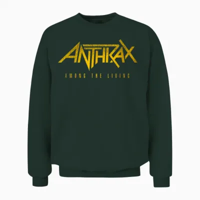 Anthrax Among the Living 35th Front Back Print Unisex Sweatshirt - Forest