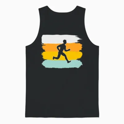 Jogging Retro Unisex Tank Top - Black