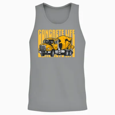 Concrete Finisher Concrete Life Concrete Mixer Unisex Tank Top - Sport Grey