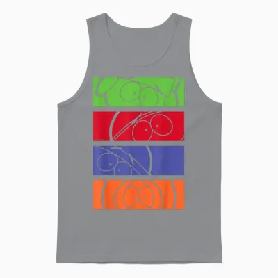 South Park - Minimal Faces Unisex Tank Top - Sport Grey