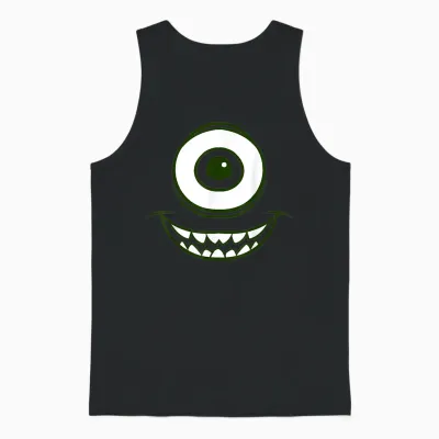 Disney Monsters Inc. Mike Wazowski Eye Graphic T-Shirt, Green, S Unisex Tank Top - Black