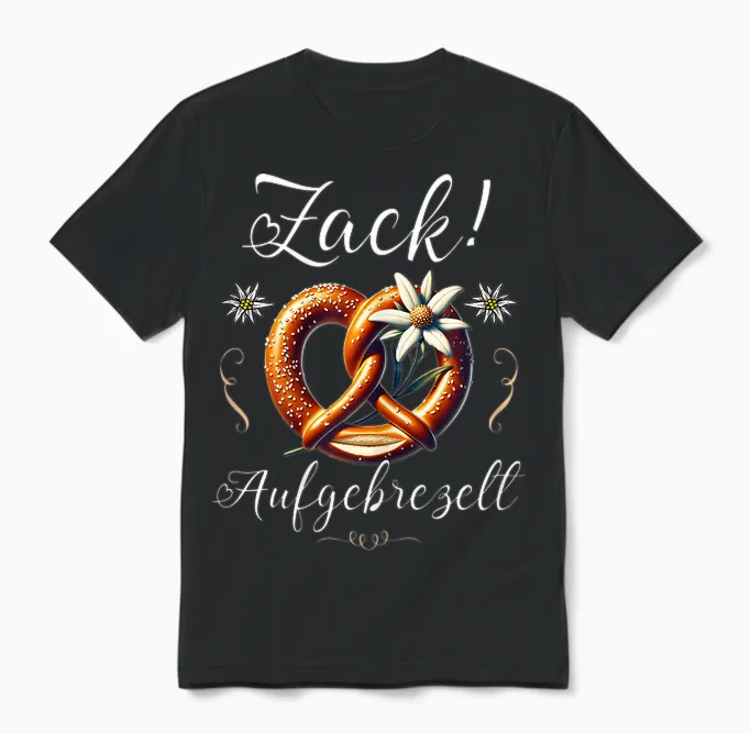 Women's Dirndl Shirt Suitable for Oktoberfest Unisex T-Shirt in Black