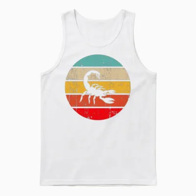 Scorpio Retro Unisex Tank Top - White