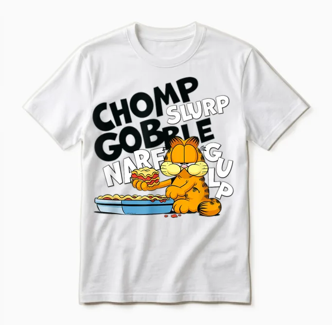 Garfield - Enjoy Your Lasagna Unisex T-Shirt in White