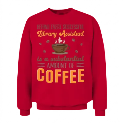 Funny Library Assistant Unisex Sweatshirt - Red