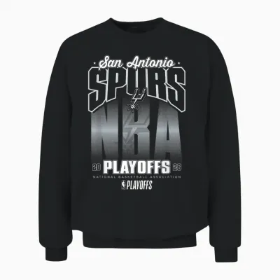 Nba Officiel 2026 Playoffs San Antonio Spurs Fade Unisex Sweatshirt - Black