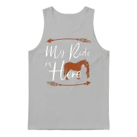 Rodeo, Western Horse Back Riding, Horse Lover Unisex Tank Top - Ash – 1