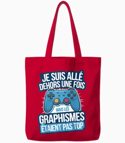I Went Out Once the Graphics Were Not Top Tote Bags - Red
