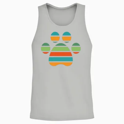 Dog Paw Gift Unisex Tank Top - Ash