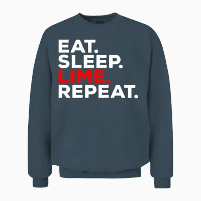 Eat Sleep Lime Repeat - Trinidad and Tobago Unisex Sweatshirt - Dark Heather