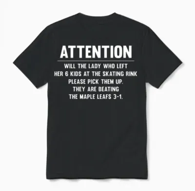 Canada Maple Leafs Hockey Game - Funny Winter Unisex T-Shirt - Black
