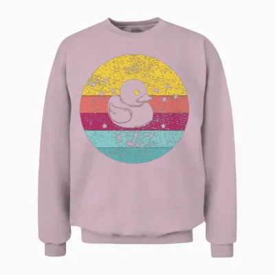 Bath Duck Retro Unisex Sweatshirt - Light Pink