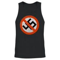 No 45, No Trump Anti Trump Print - Distressed Unisex Tank Top - Black – 2