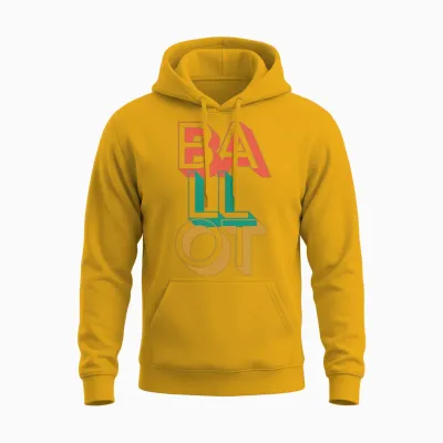 Retro Ballot Unisex Hoodie - Gold
