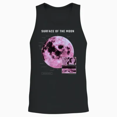 Backprint: Universe Festival Auf Vaporwave Mond Unisex Tank Top - Black
