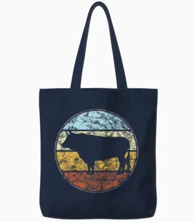 Bull Retro Tote Bags - Navy