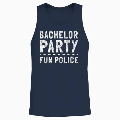 Junggesellenabschied Spaß Polizei Lustig Abgenutzt Unisex Tank Top - Navy
