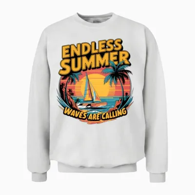 Waves Are Calling 3 Unisex Sweatshirt - White