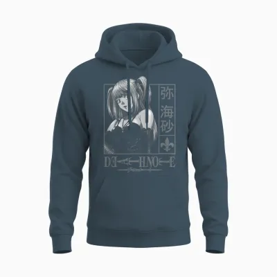 Death Note Misa Kanji Frame Anime Unisex Hoodie - Dark Heather