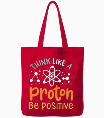 Science Physics Chemistry Tote Bags - Red