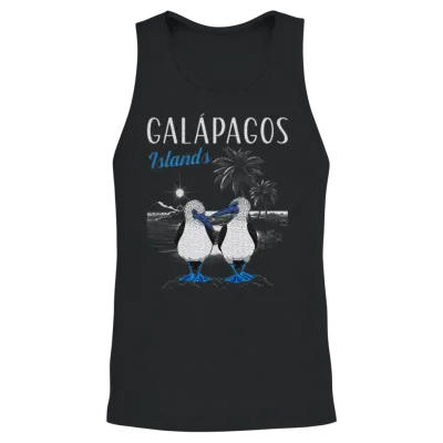 Blue Footed Booby Bird Galapagos Islands Unisex Tank Top - Black