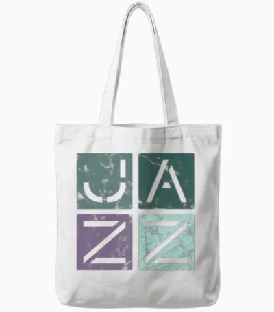 Jazz Retro Tote Bags - White