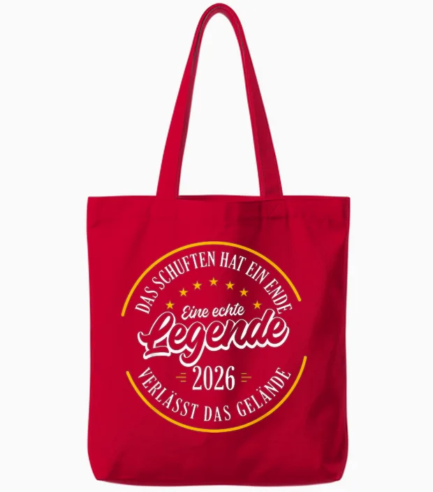Retirement 2026 a Real Legend Leaves the Terrain T-Shirt, Black Tote Bags in Red
