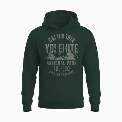 Yosemite National Park Unisex Hoodie - Forest