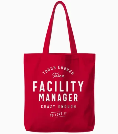 Funny Job Occupation Facility Manager Tote Bags - Red