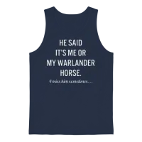 Horses My Warlander Horse Quote Lover Unisex Tank Top - Navy – 1
