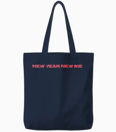 New Year New Me Tote Bags - Navy