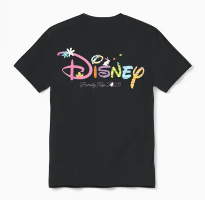 Disney Easter Spring Family Trip 2026 Matching Logo Vacation Unisex T-Shirt - Black