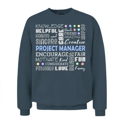 Project Manager Love Words Unisex Sweatshirt - Dark Heather