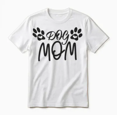 Dog Mom Dog Puppy Unisex T-Shirt - White