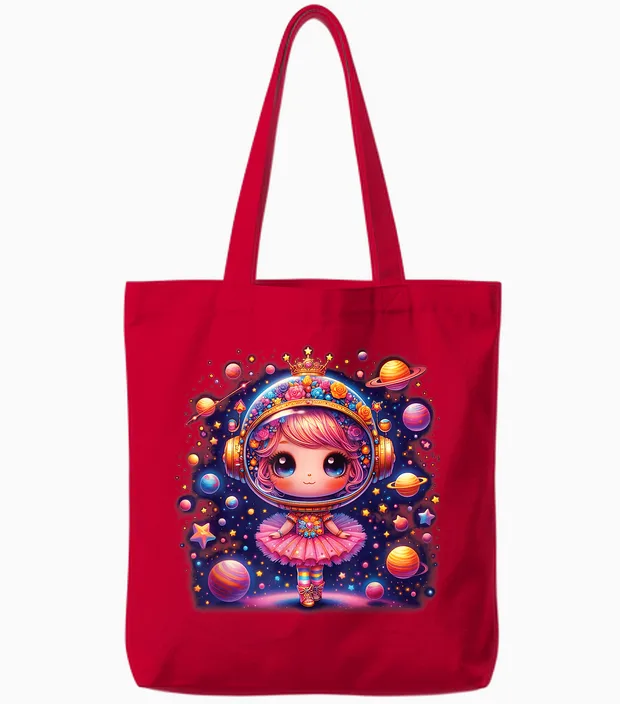Ballerine Astronaute Danseur Danse Astronomie Tote Bags in Red