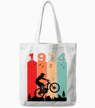 Vintage 1974 Tote Bags - White