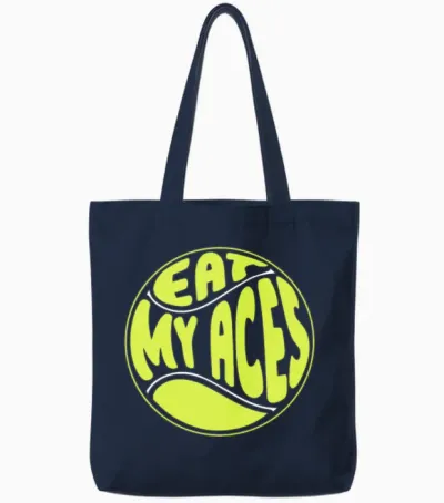 Tennis Funny Tote Bags - Navy