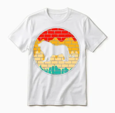Lion Retro Unisex T-Shirt - White