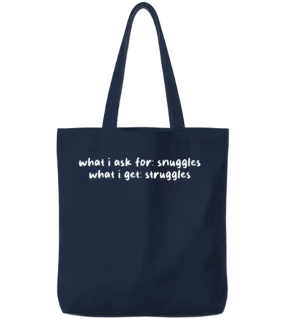 Funny Single Saying Valentine's Day Gift for Her Tote Bags - Navy