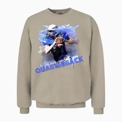 Quarterback American Football - Usa Sports T-Shirt Fans Design Unisex Sweatshirt - Sand