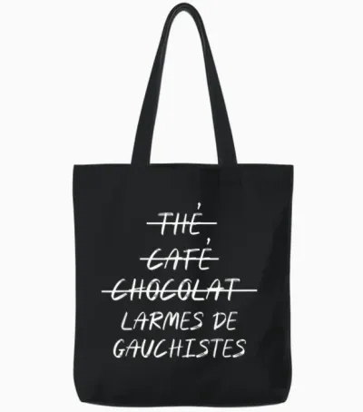 Tears of Leftists Bardella Rally 2027 French Tote Bags - Black