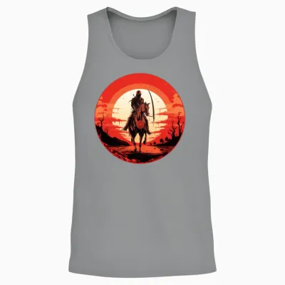 Skeleton Horse Human Skeleton Horse Riding Sword Unisex Tank Top - Sport Grey
